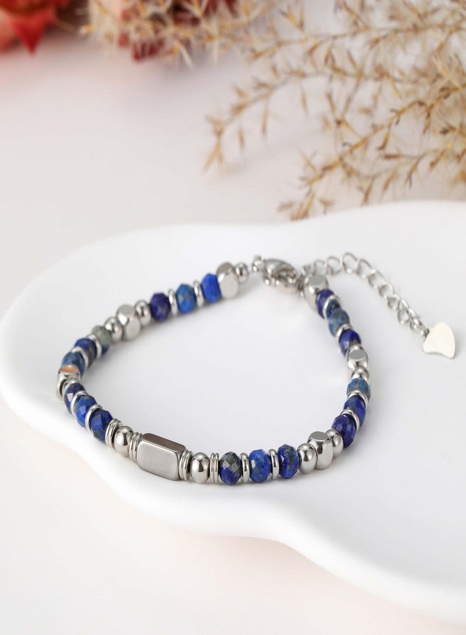 chorfla Beaded Bracelets For Women-Silver Boho Bracelets,Bohemian Beaded Bracelet for Women,Birthday Gifts For Best Friends Female Women,Natural Stone Bracelet - Image 4